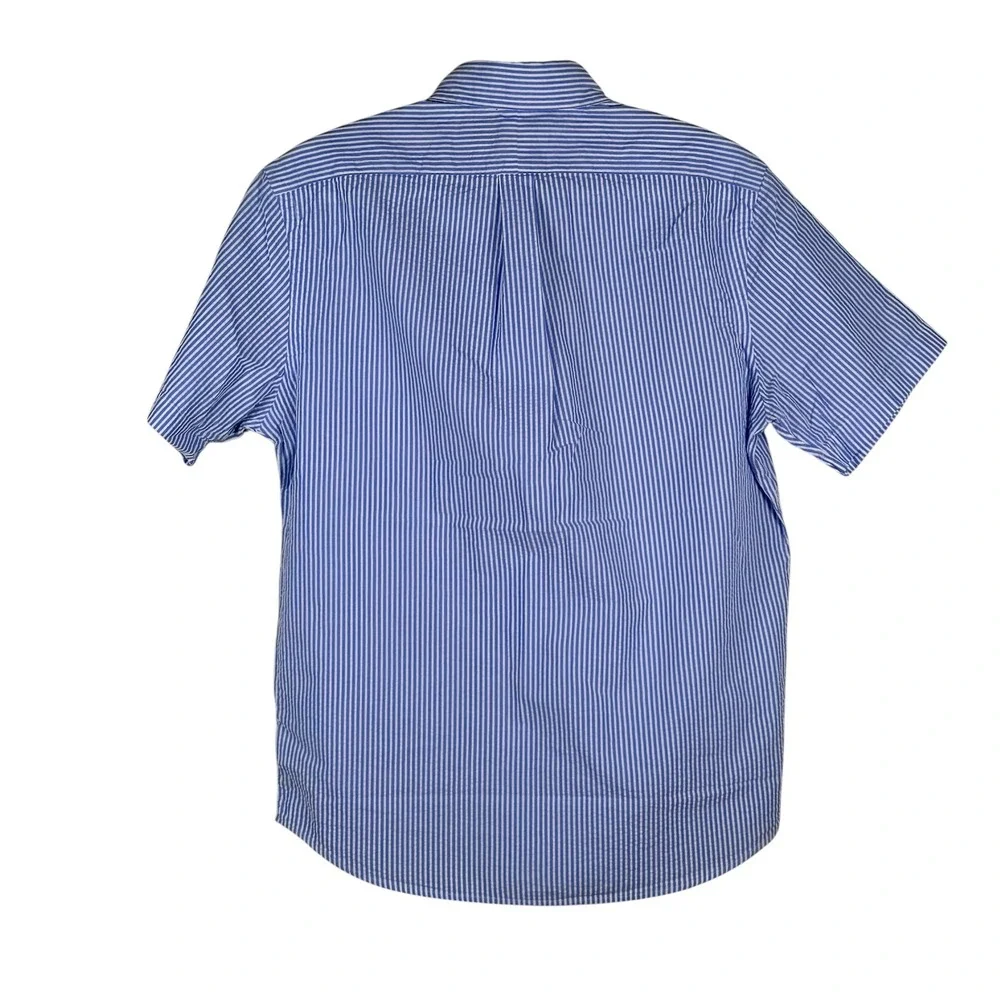 Polo Ralph Lauren Seersucker Shirt Button Down Mens S Blue Striped Untucked Fit